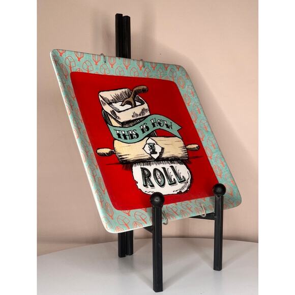 HUGE Certified International "This is How I Roll" Decorative Platter - Picture 3 of 6